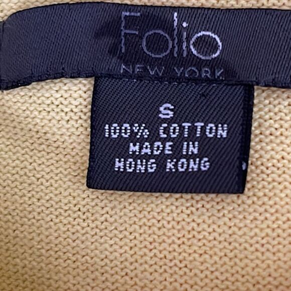Folio New York sweater Womens size small color block crew Neck cotton Hong Kong - Picture 7 of 8